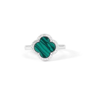 Simple Four-leaf Clover Ring Exquisite Ring