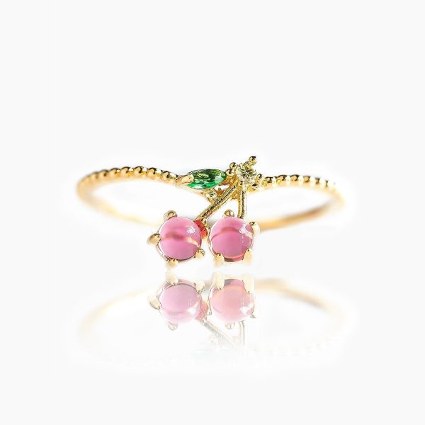 18k Gold Plated Ring Cherry Sweet Ring